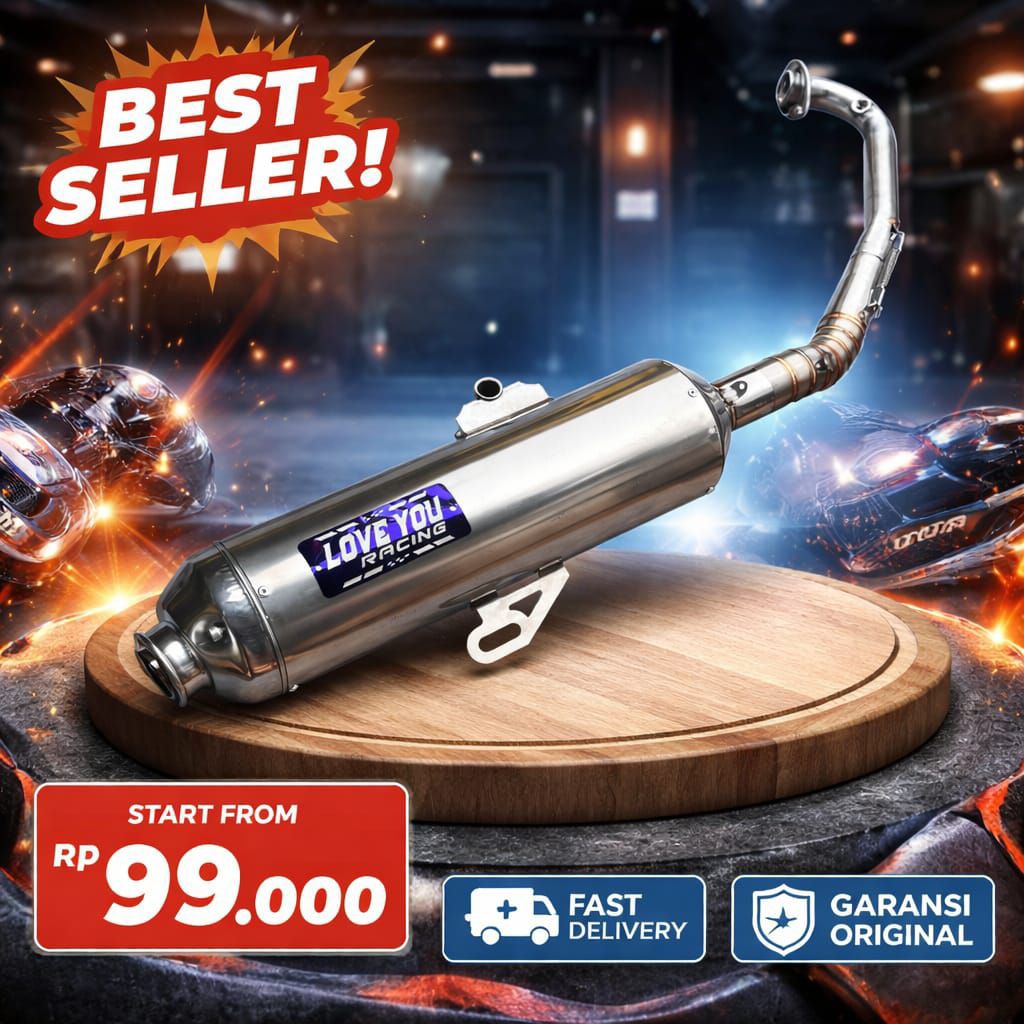 Knalpot Racing Love You inlet 38 Vario 160 sensor Ngebass Adem