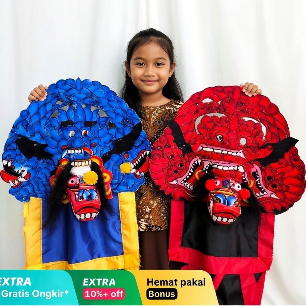 Barongan Ngamuk Kayu Anak Caplokan | Perlengkapan Reog Jaranan Anak2