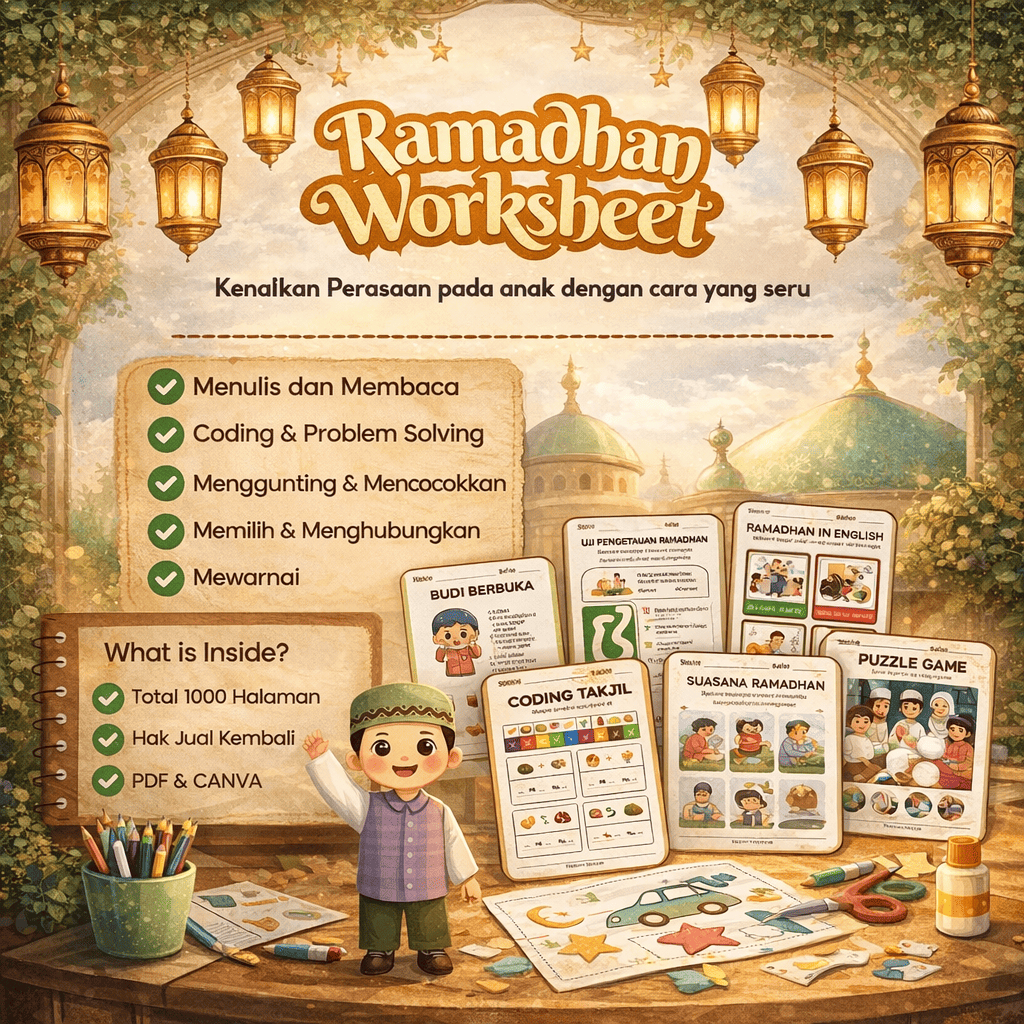 1000+ Printable Anak Tema Ramadhan | Kegiatan Seru di Bulan Ramadhan