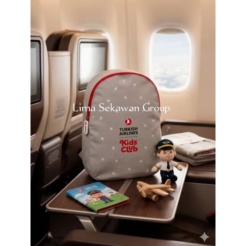 Tas Ransel Anak Turkish Airlines Kids Club Edition - Backpack Aviasi Lucu & Eksklusif