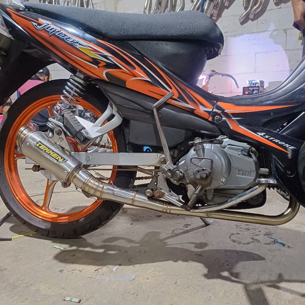 knalpot jupiter z vega r kolong footspe standar tekken racing