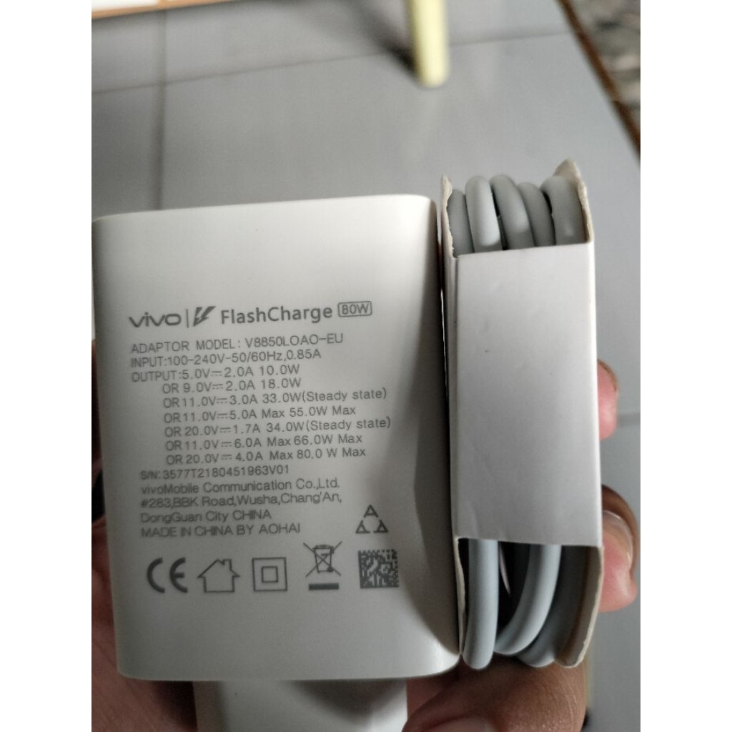 charger vivo 80watt original copotan