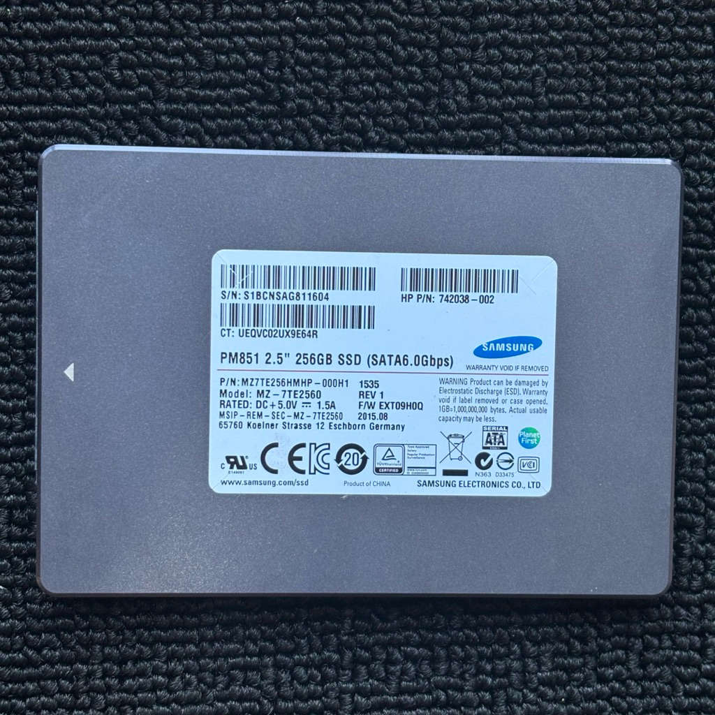 SSD SATA SAMSUNG 256GB SENTINEL 100% SLIM