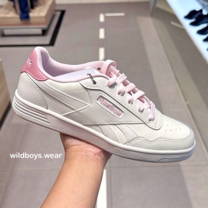 Sepatu Wanita Reebok Court Advance Women Lifestyle Shoes Chalk Pink Original