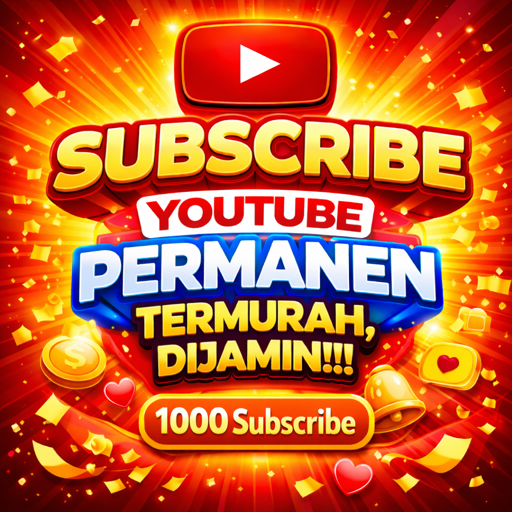 1000 SUBSCRIBE YOUTUBE PERMANEN TERMURAH DAN AMAN UNTUK MONETISASI DIJAMIN 