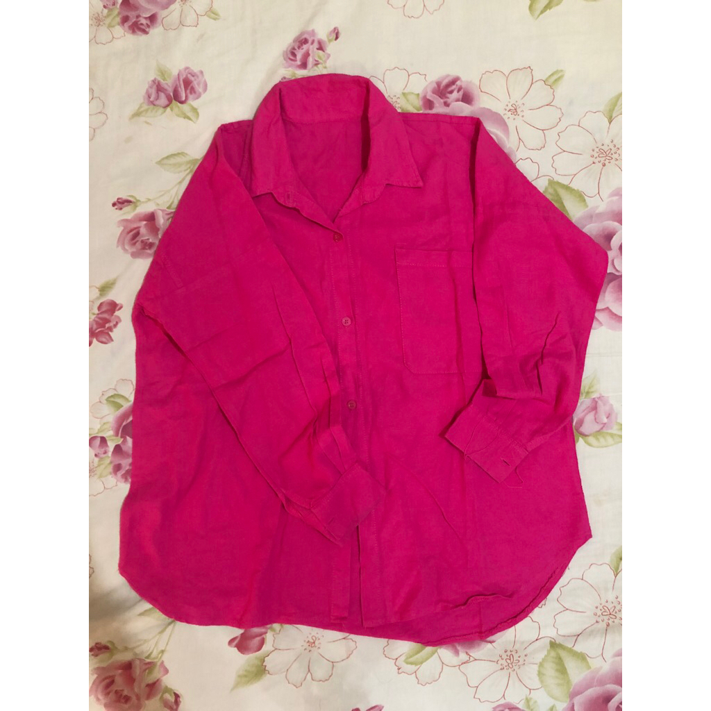 preloved kemeja pink fuchsia