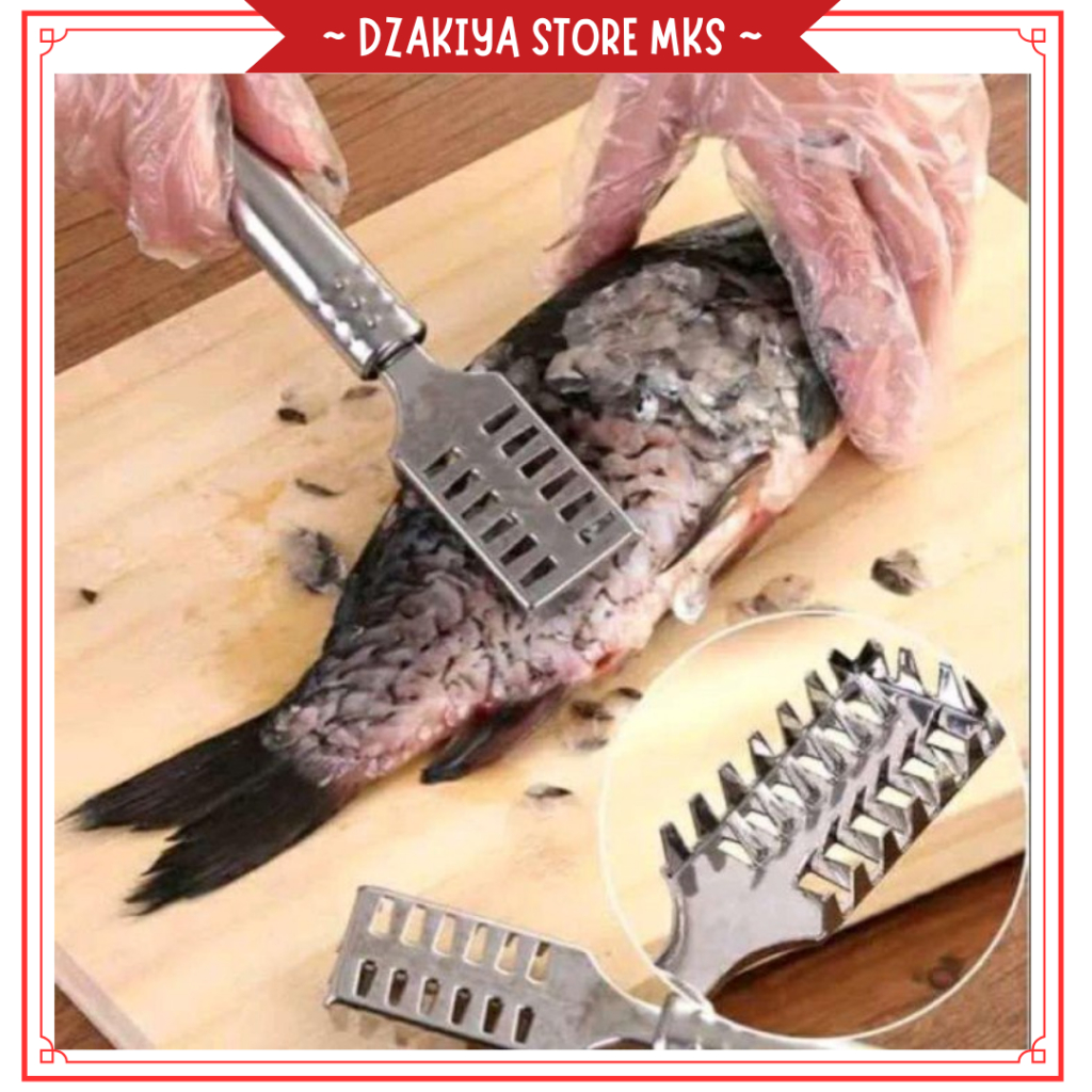 [DZ11] Alat Pembersih Pengupas Sisik Ikan Stainless Steel Anti Karat / Fish Scale Skin Remover Scrap