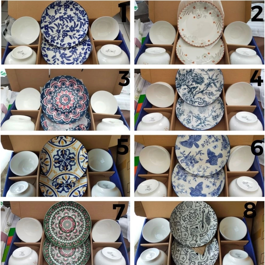 HAMPERS MANGKOK DINNER SET KERAMIK SET 6 PCS