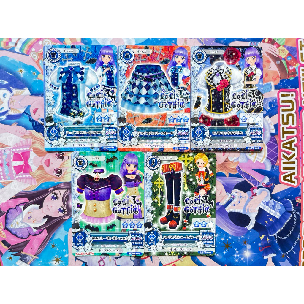 Kartu Aikatsu Promotion Loli Gothic Sumire Hikami Joyful Blue Block Check Gothic Cross Handsome Baro