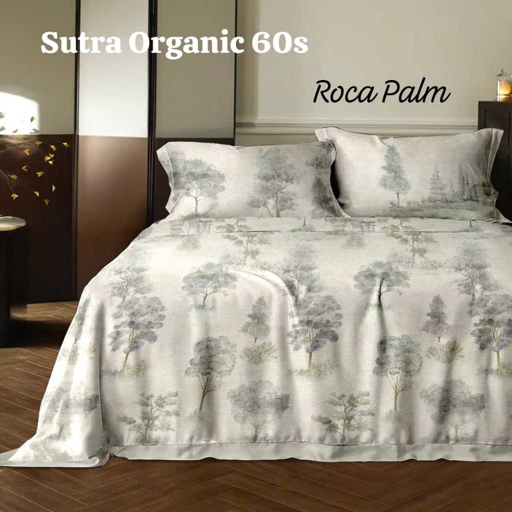 Sprei Set Sutra Organic Serat Bamboo Original 60s / Sprei sutra organic / sprei sutra kingkoil , spr