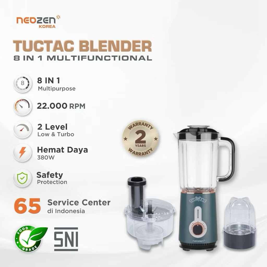 TERMURAH NEOZEN TUCTAC BLENDER CHOPPER