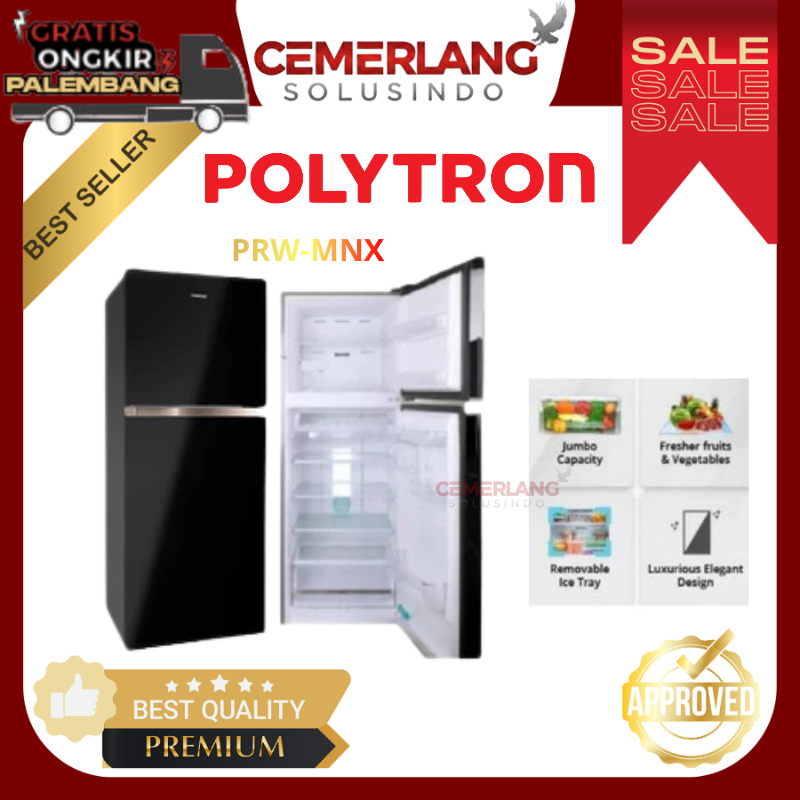 Kulkas Polytron 2 Pintu PRW23MNX / PRW25MNX / PRW29MNX Kulkas 2 Pintu Polytron Kulkas Dua Pintu