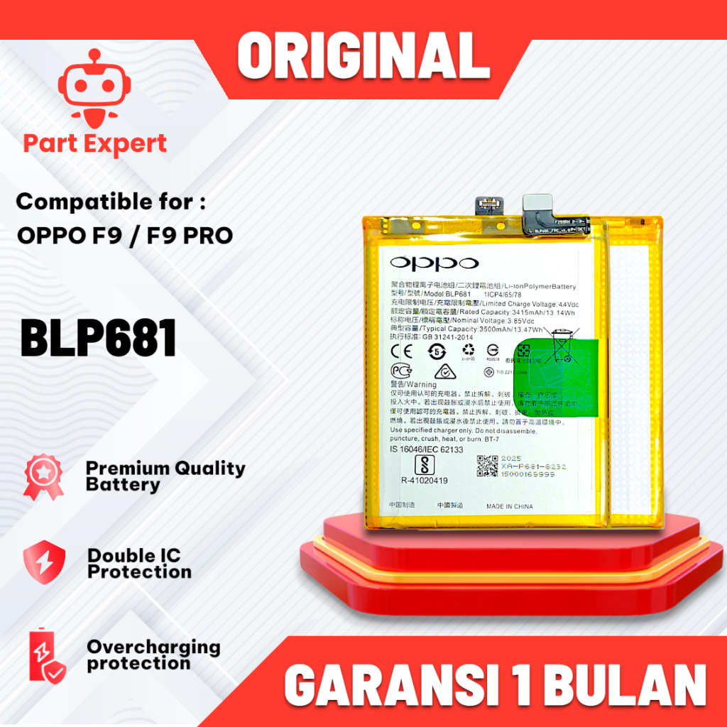 BATERAI OPPO BLP681 F9/F9 PRO ORIGINAL