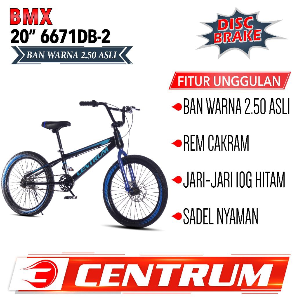 sepeda bmx 20 centrum 6671-DB2 srpeda bmx seoeda remaja bmx murah kuat