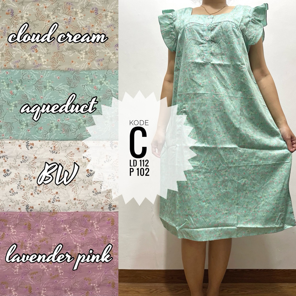 Daster geber ruffle katun jepang ORI tokai pretty girl busui bumil