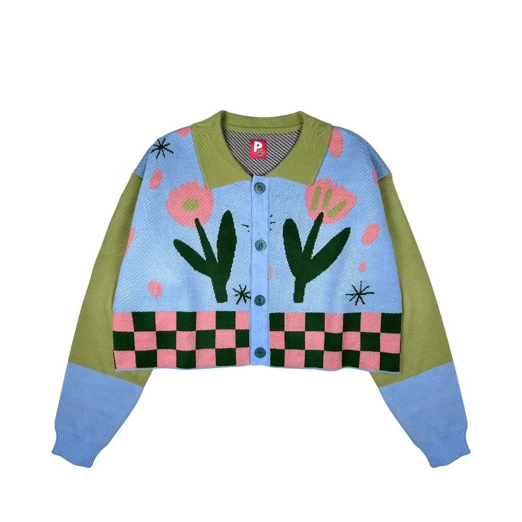 Paddy Knitwear Collaboration - Cardigan Rajut - Spring Sky