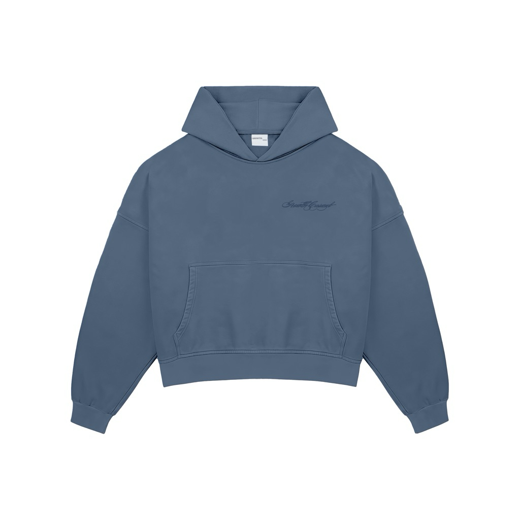GrowthCasual - Boxy-Fit Blank Hoodie Jacket