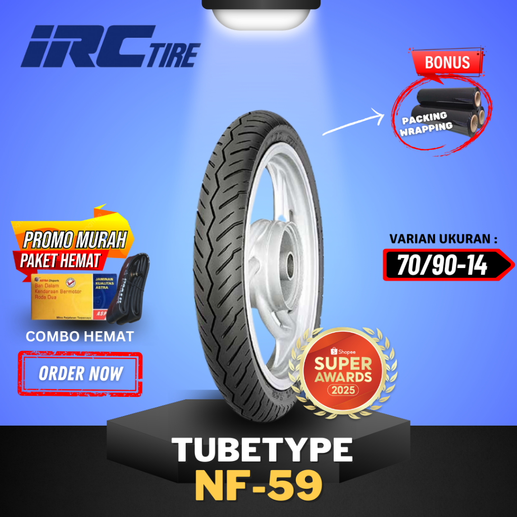 [READY COD] IRC NON TUBLES NF59 NF67 / BAN IRC TUBETYPE NF59 ( 70/90-14 ) BAN LUAR FDR TUBETYPE / BA