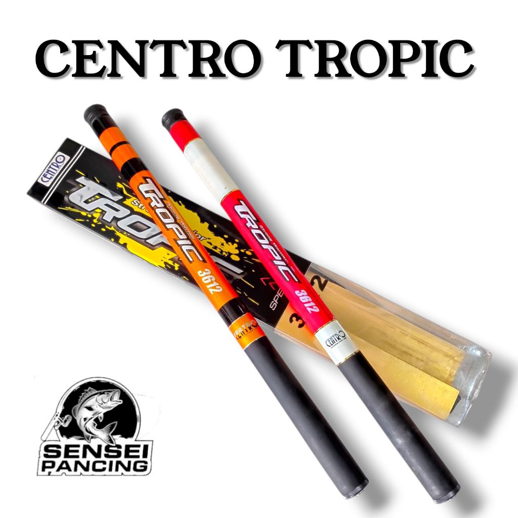 Joran Tegek Carbon Centro Tropic Ruas Pendek Carbon Ringan 300 360 450cm Action Medium
