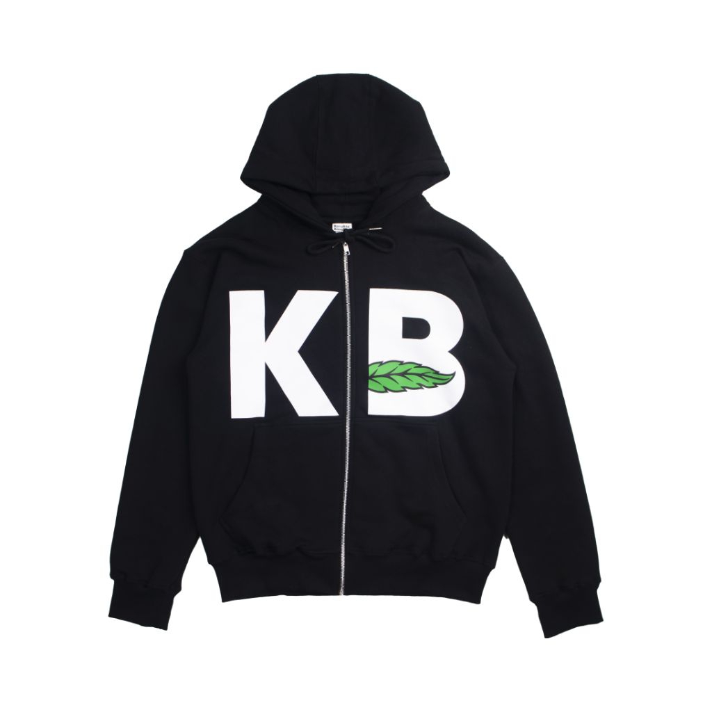 Kanabits Zipper Hoodie Wooden Pole Hitam
