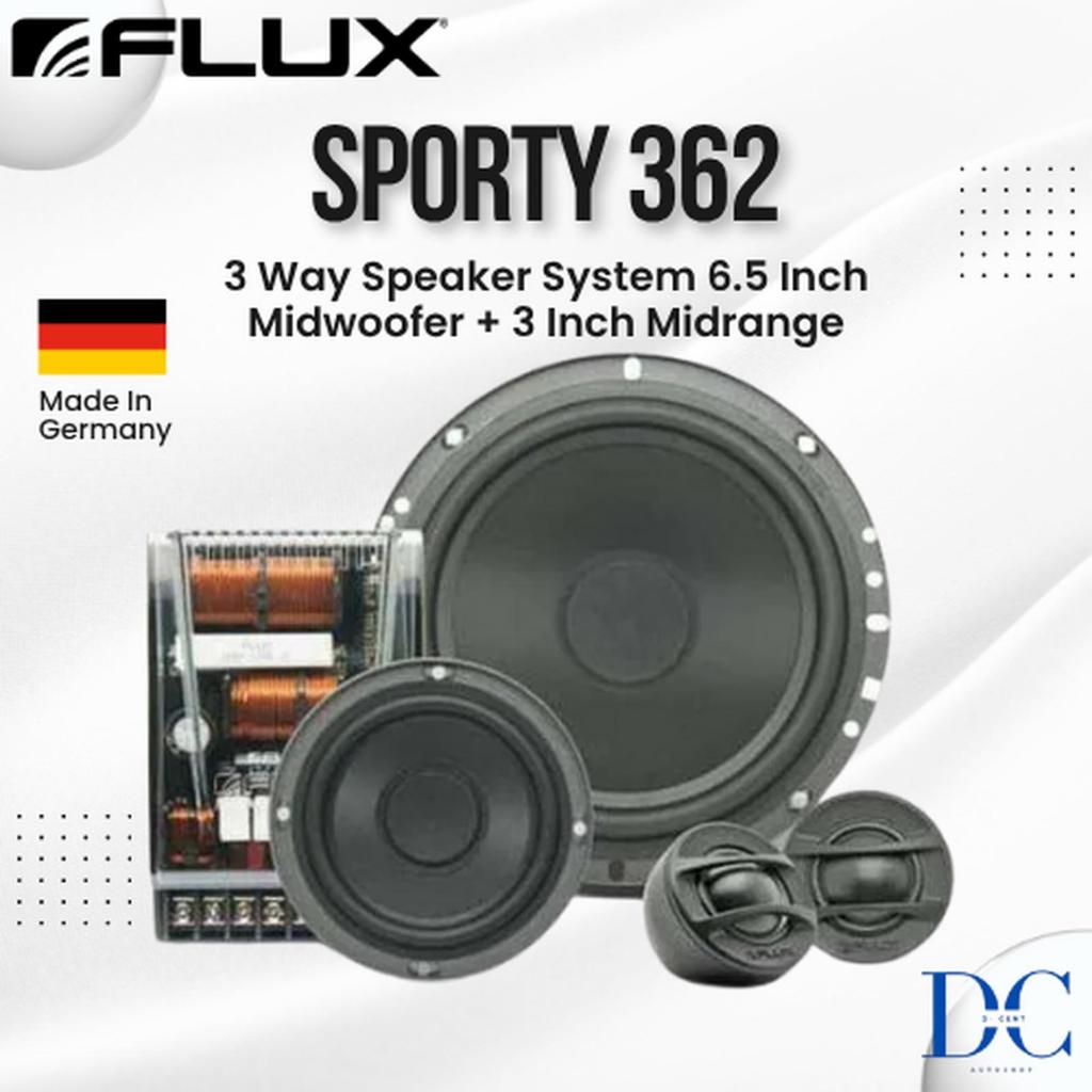 Speaker 3 Way Mobil - Flux Speaker Sporty 362 - 6.5 Inch Midwoofer + 3 Inch Midrange - Speaker Audio