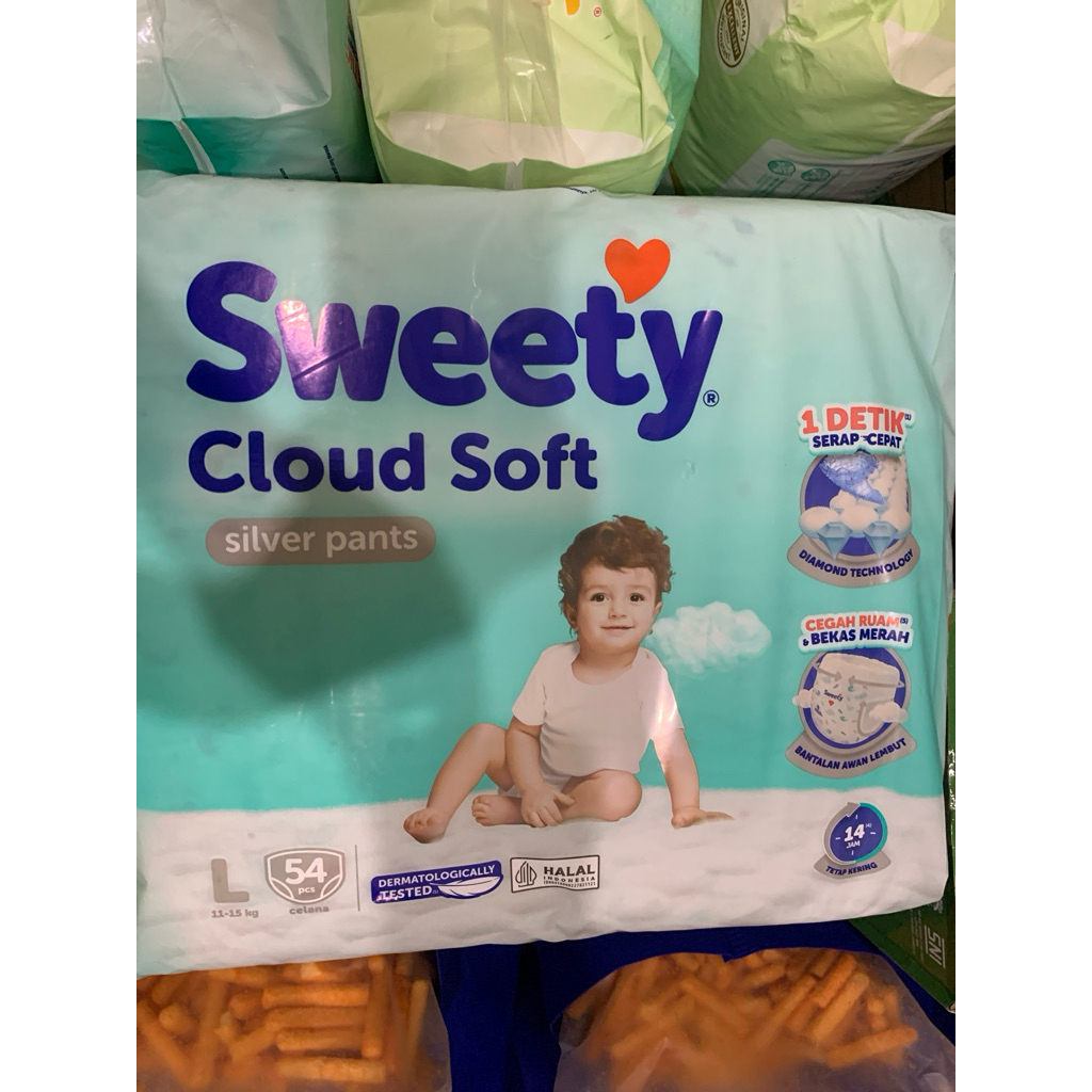 Pampers sweety cloud soft silver L 54