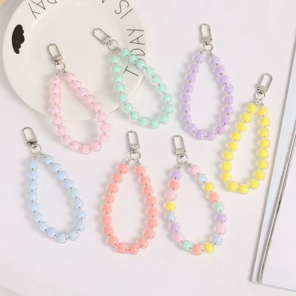 Gantungan Hp Gantungan Kunci / Lanyard Tali Hp / Chain Gantungan Pearl Korean
