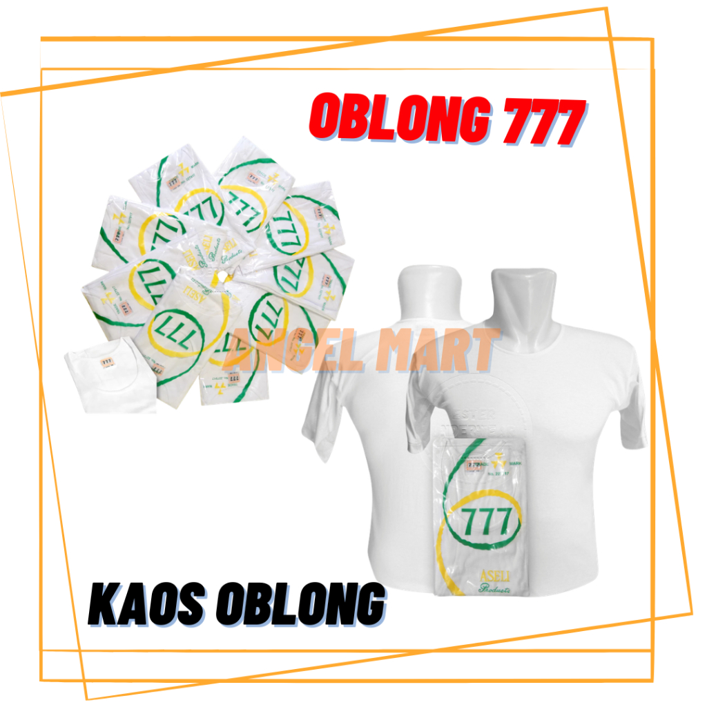 [TERMURAH] KAOS 777 / KAOS POLOS 777 / KAOS OBLONG 777 ASELI PRODUCTS Kaos Oblong Pria 777 / KAOS PR