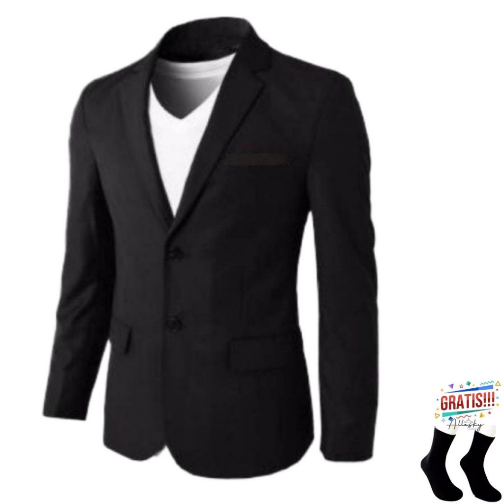 Jas Pria Hitam Formal Non formal
