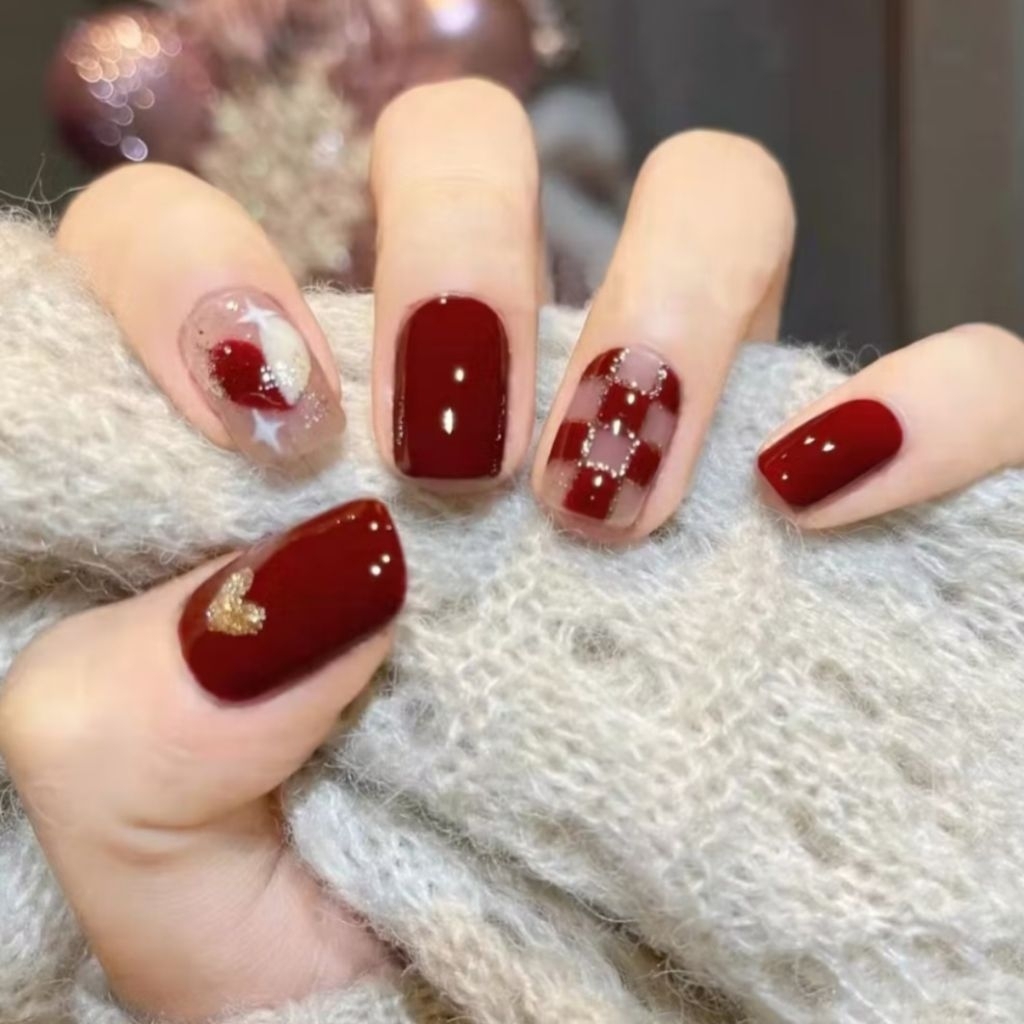 Kuku Palsu Dan Lem Nail Art Wisuda Aesthetic