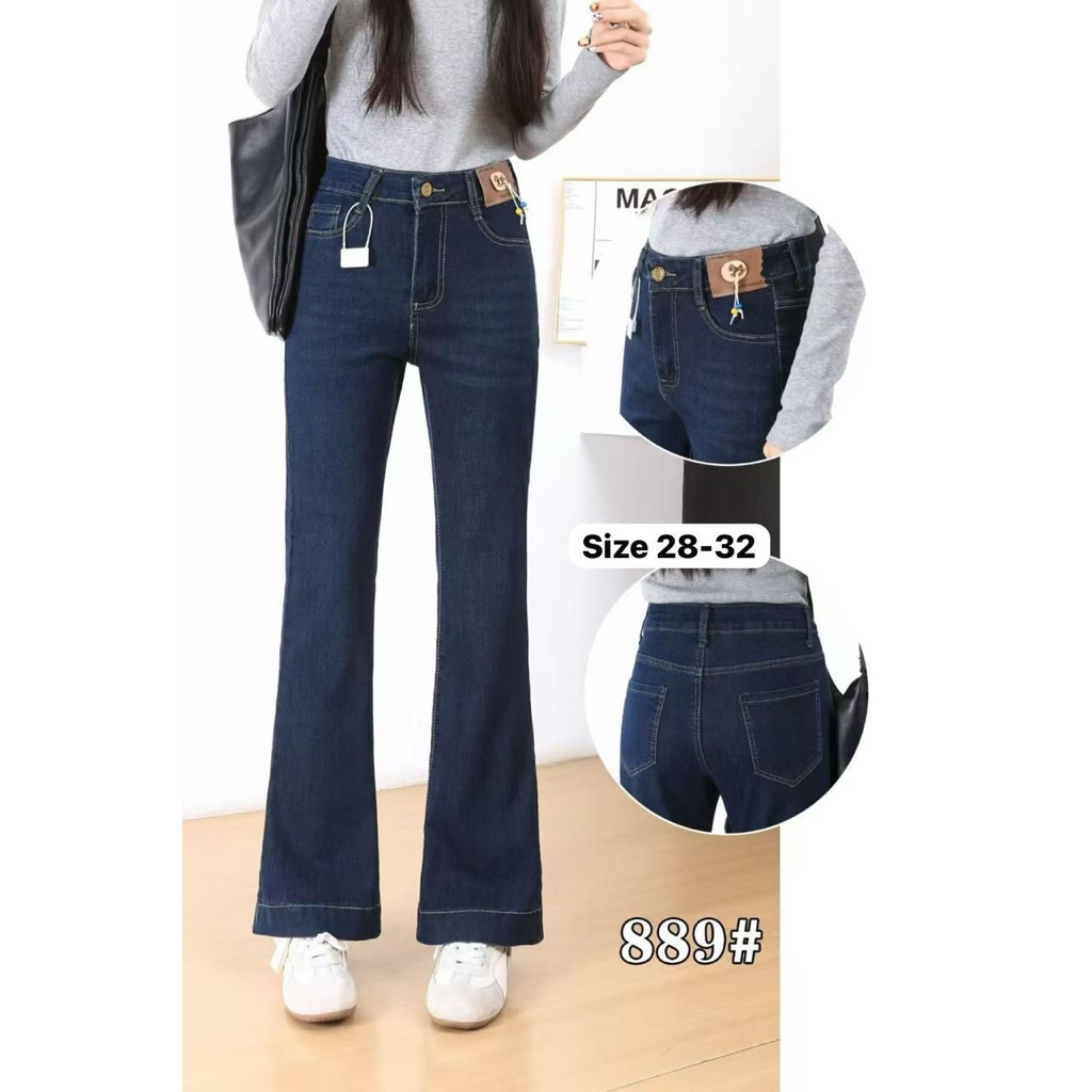 Jeans HW Cutbray 889 size 28-32(melar)