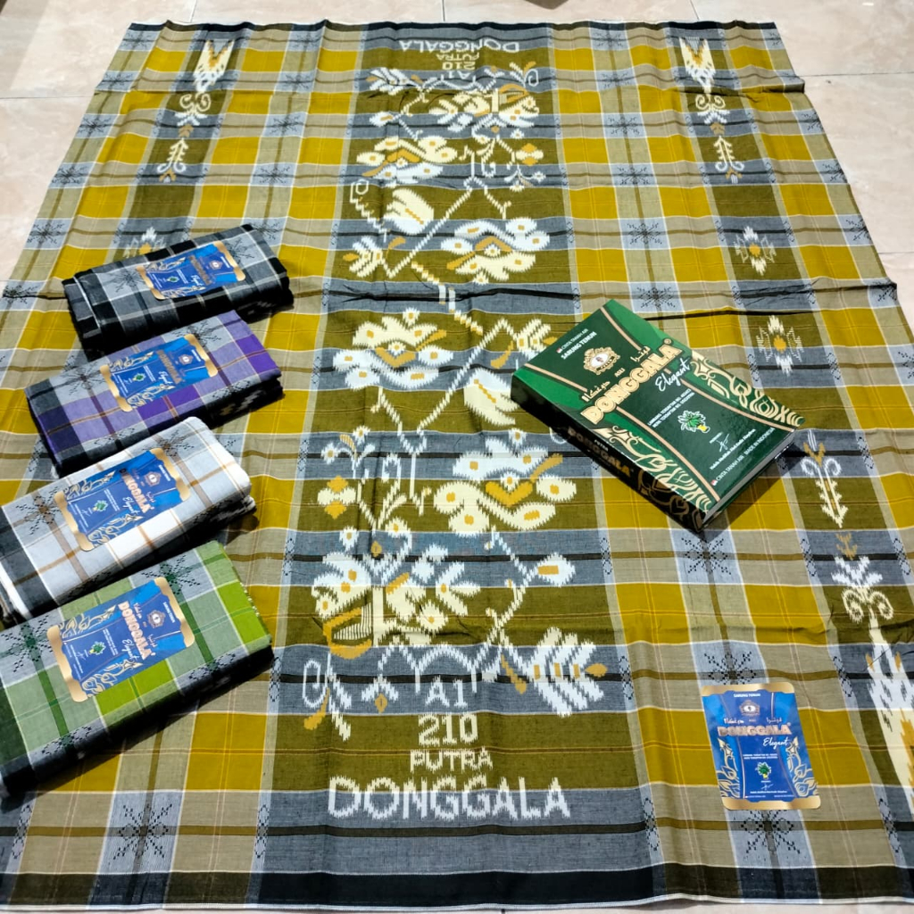 Sarung Donggala Jahit Tengah Motif KDT Sutra