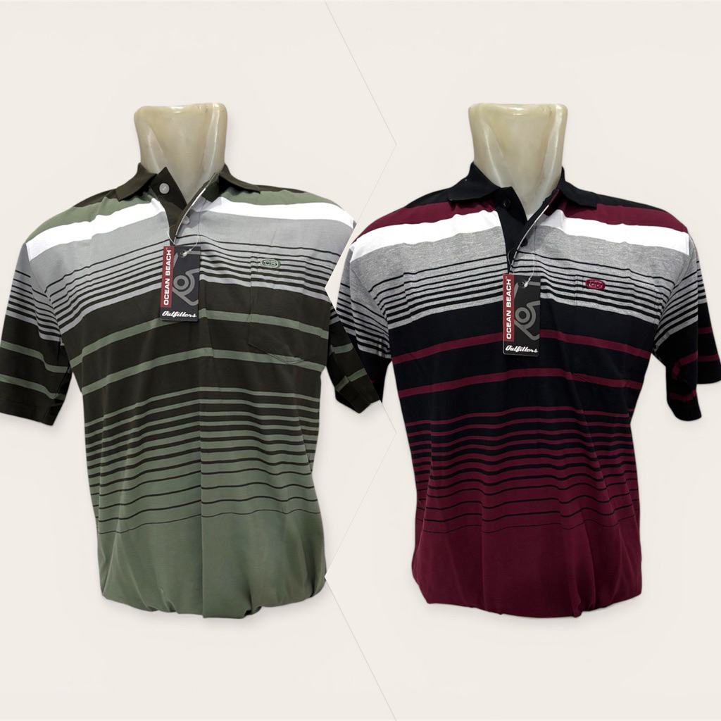 Kaos Wangki Pria Bapak Kaos Berkerah Premium Pendek Ocean Beach OB