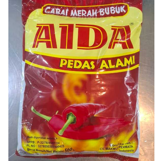 Cabe Merah Bubuk Aida Pedas Asli 500gr