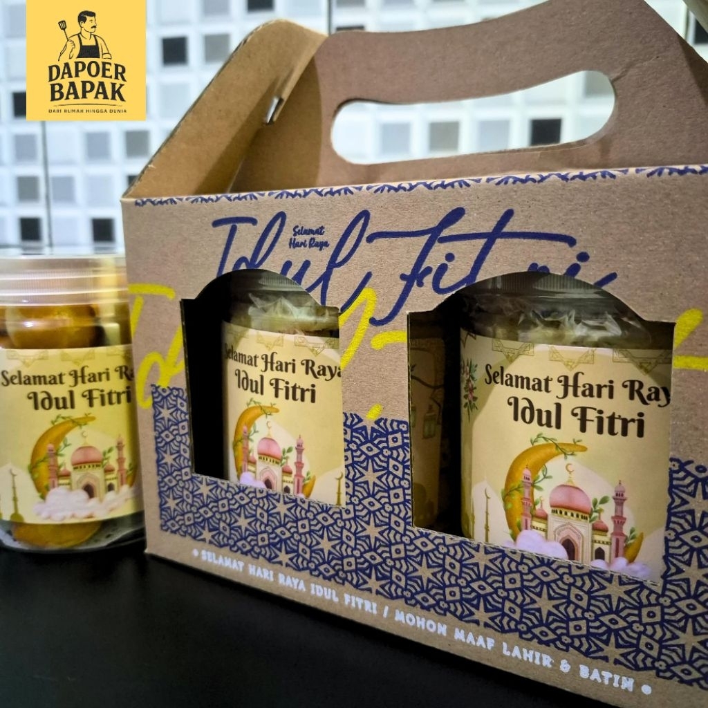 Packaging Box Hampers Lebaran Ukuran 2 Toples 600ml