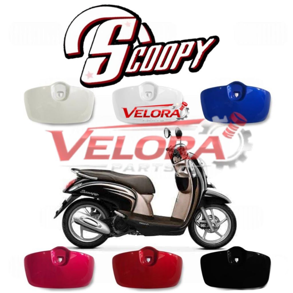 cover rak laci scoopy laci saku scoopy dashboard scoopy FI 2013-2016 hitam putih cream biru merah pi