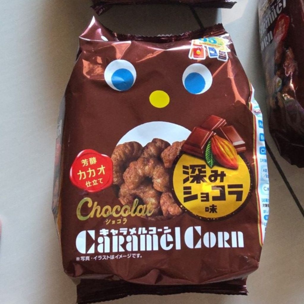 TOHATO CHOCOLATE CARAMEL CORN IMPORT SNACK JEPANG TERLARIS