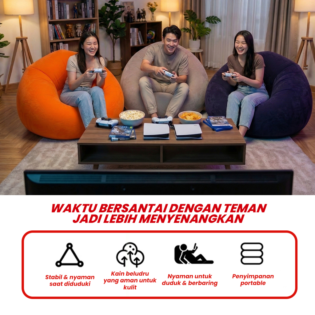 PROMO SOFA ANGIN BEAN BAG - NYAMAN UNTUK SANTAI & BERSANTAI