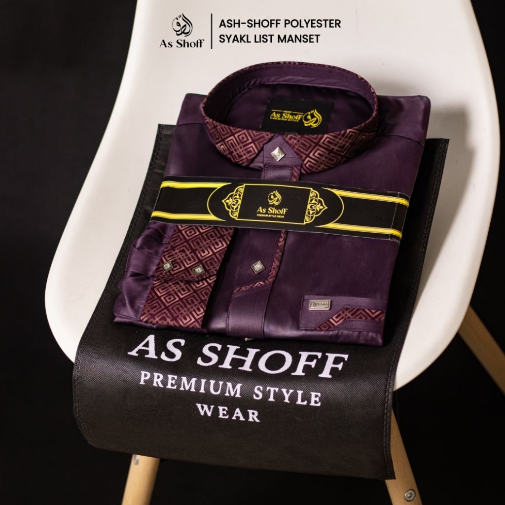 Jubah pria Asshoff Polyster Premium Manset / Jubah asli Temboro Magetan