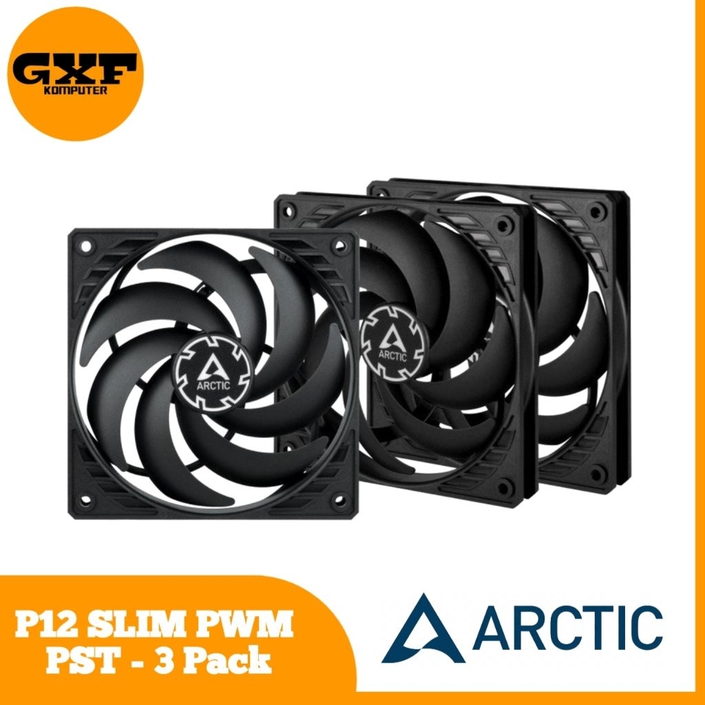 ARCTIC P12 SLIM PWM PST - 3 PACK