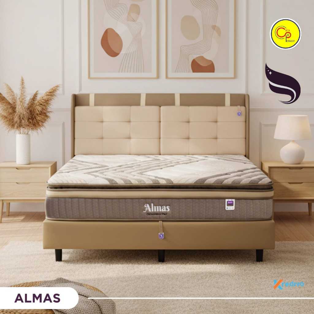 Tempat Tidur Kasur Springbed Angel Almas King Size Anti Debu