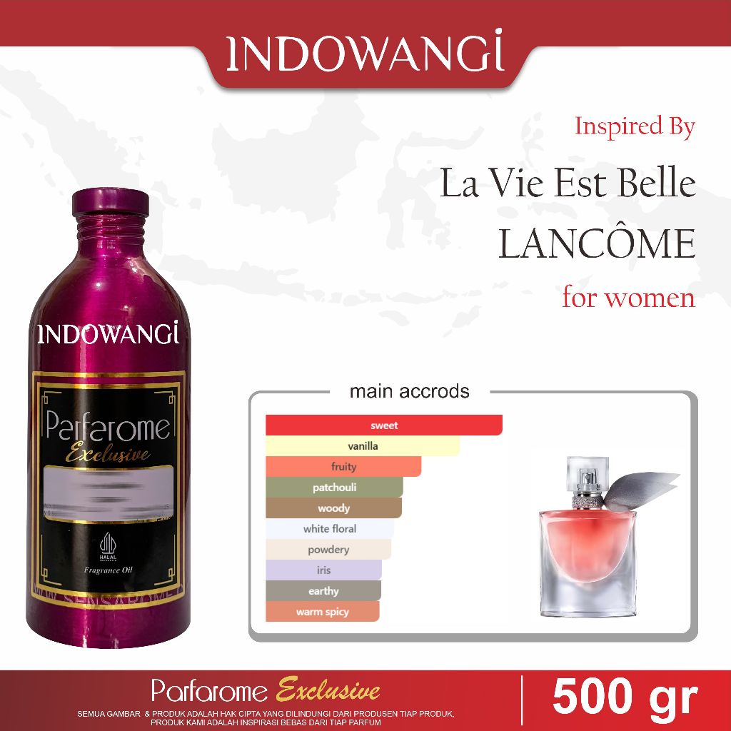 Bibit Parfum La Vie Est Belle by PARFAROME EXCLUSIVE Segel 500GR