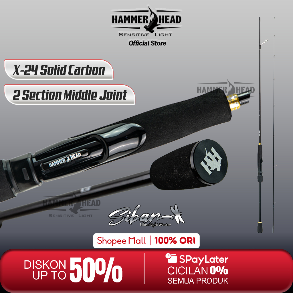 HAMMER HEAD Joran Pancing Spinning SIBAR Ultra Light Master S662UL S702UL X24 Solid Carbon EVA Handl