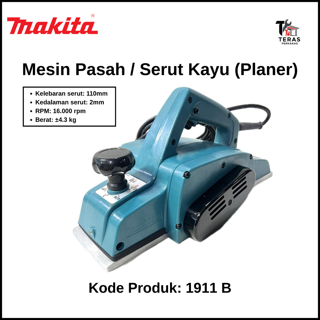 MAKITA Mesin Pasah / Serut Kayu (Planer) 110mm Makita 1911 B / 1911B