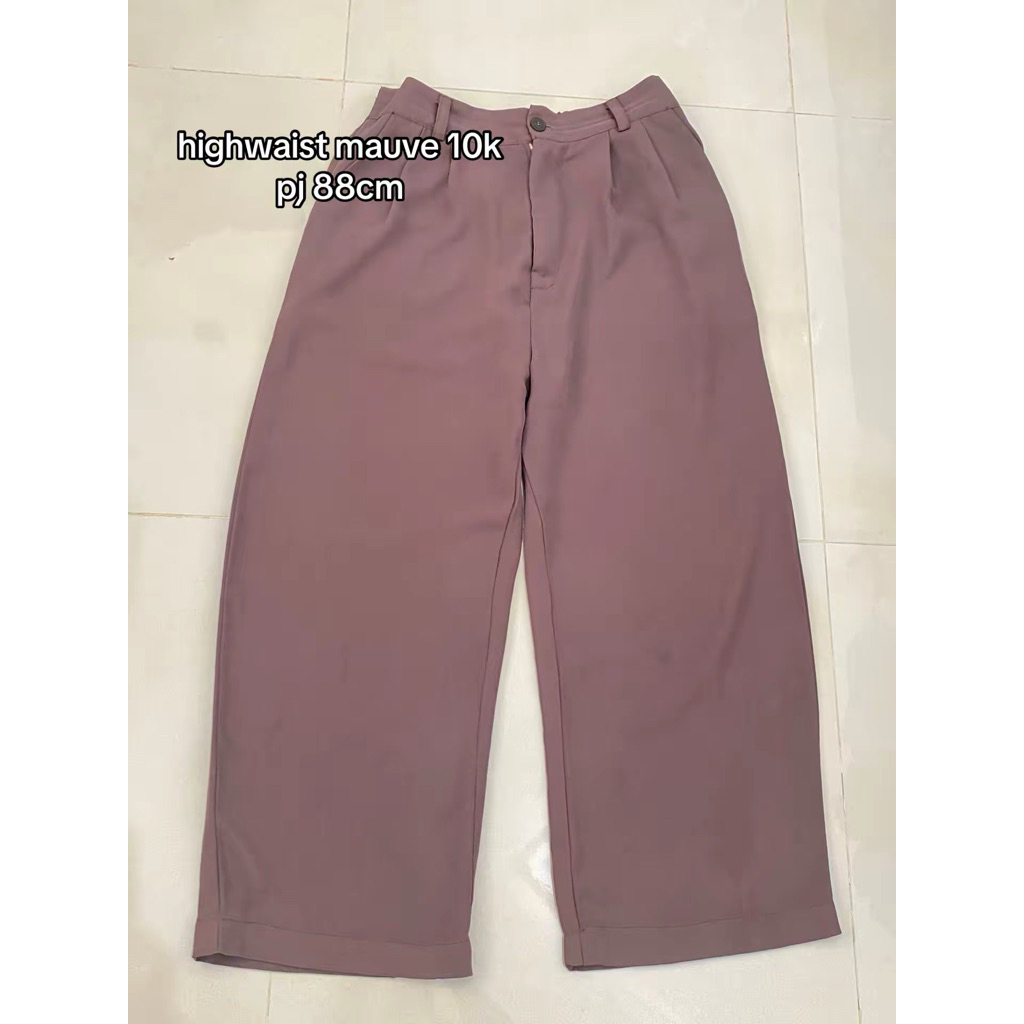 highwaist warna mauve