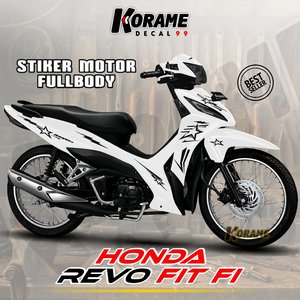 Decal Revo Fit Fi 110 Full body - Stiker Revo Fit fi Model Line Black Star