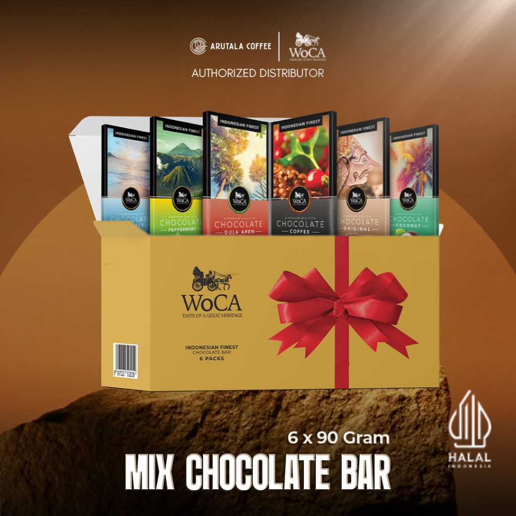 WoCA Assorted Chocolate Bar WoCA 6x90 gram