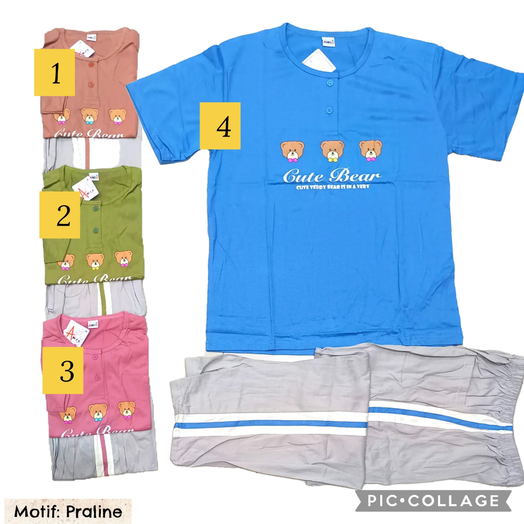 Babydoll Cp Celana panjang all size dewasa amro premium home wear pajamas pyama piama piyama kaos co