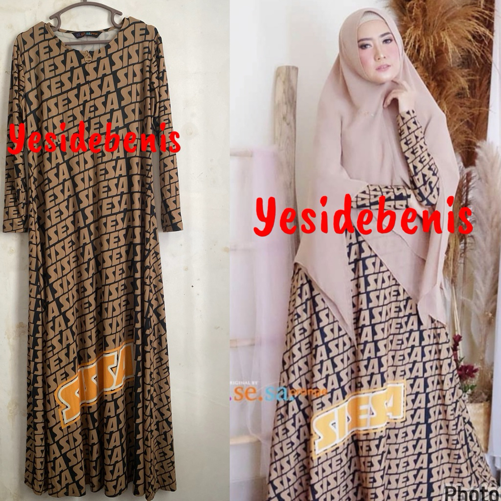 PRELOVED DRESS SISESA HUDA WARNA COKLAT MULUS ORIGINAL