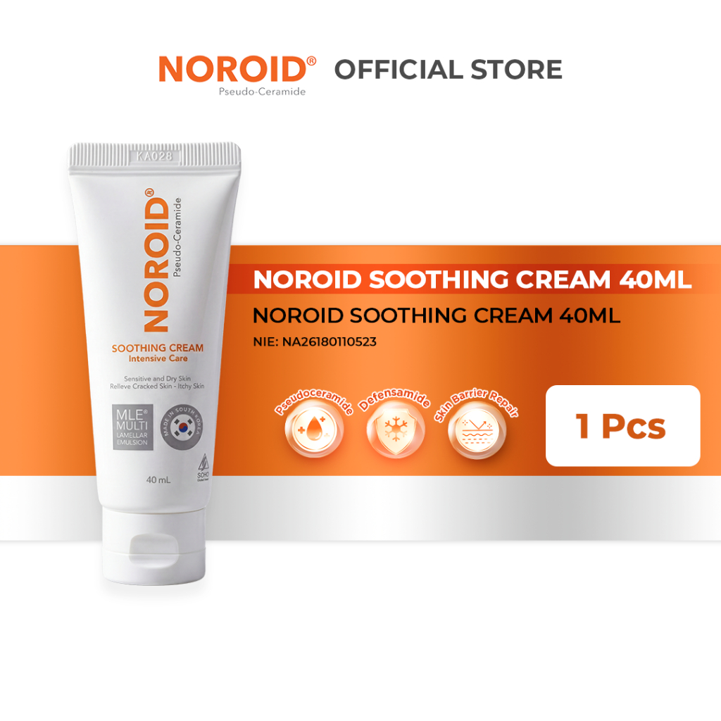 Noroid Soothing Cream Pelembap Moisturizer Harian Untuk Kulit Sangat Kering, Pecah-pecah, Mengelupas